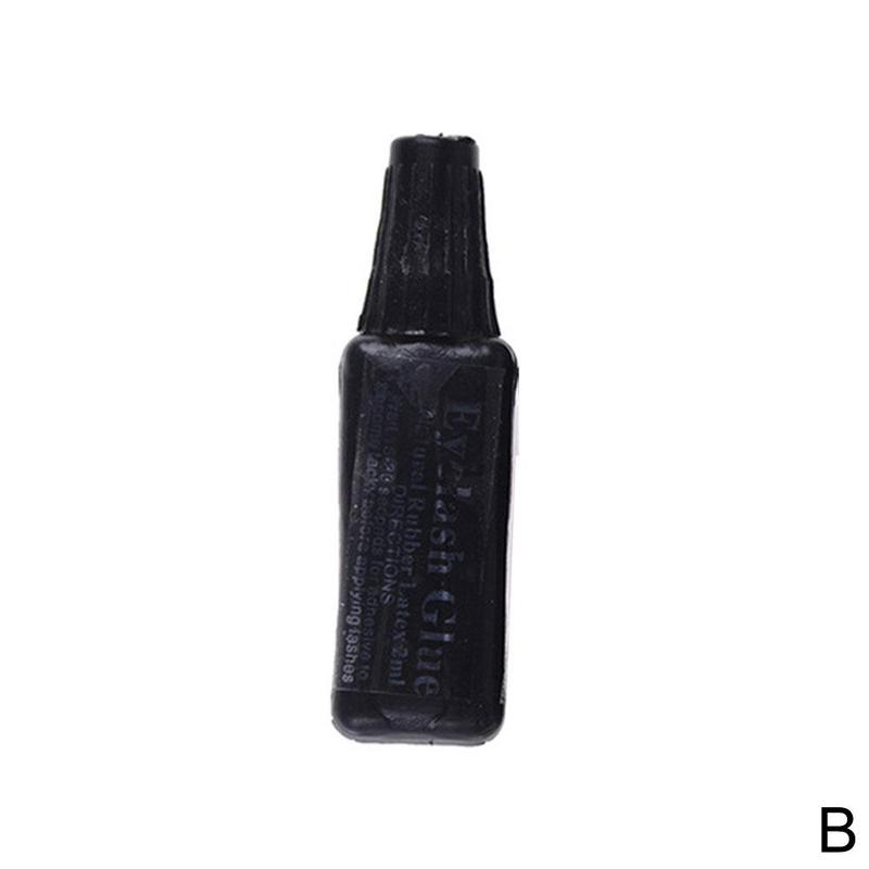 2ml Mini Plastic Flat Tube Eyelash Glue, Transparent, Portable, Antifreeze, Small Glue for Double Eyelids